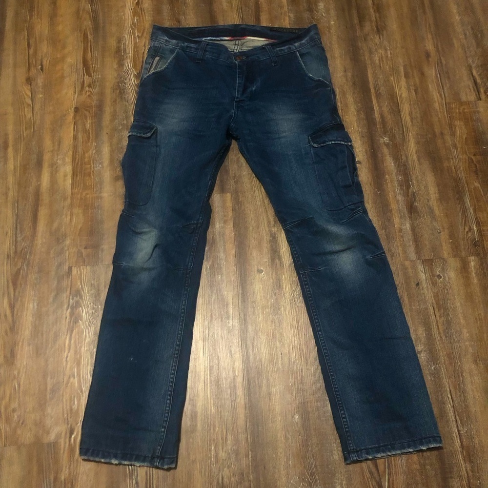 Rockstar Sushi Jeans Women's 30 Moto Denim Full Seat Cargo Riding Skinny Pants